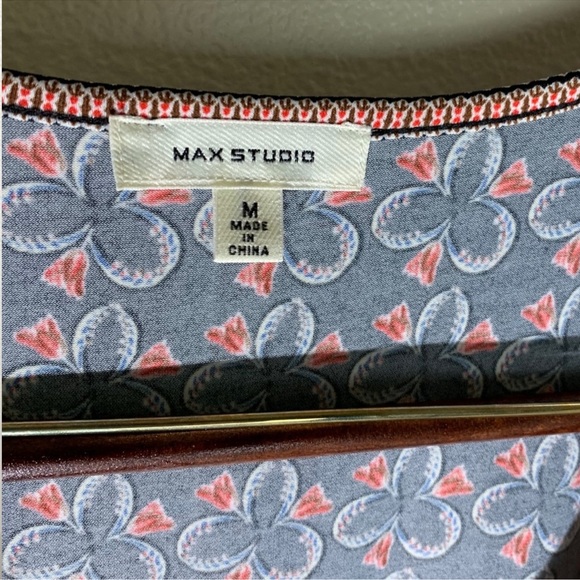 Max Studio Floral Clove Print Sleeveless Midi Dress Size M - Picture 4 of 6